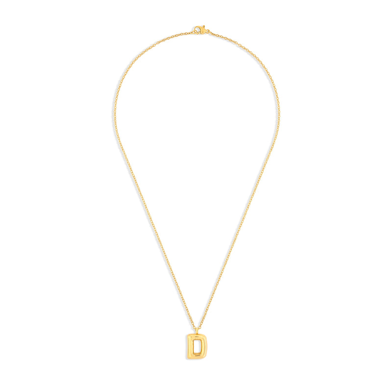 Amori Mary Initial Pendant Gold - D