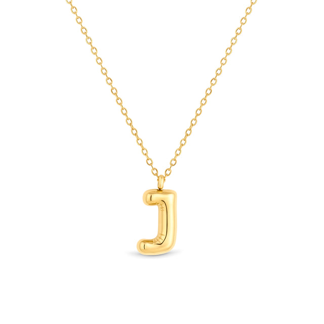 Amori Mary Initial Pendant Gold - J