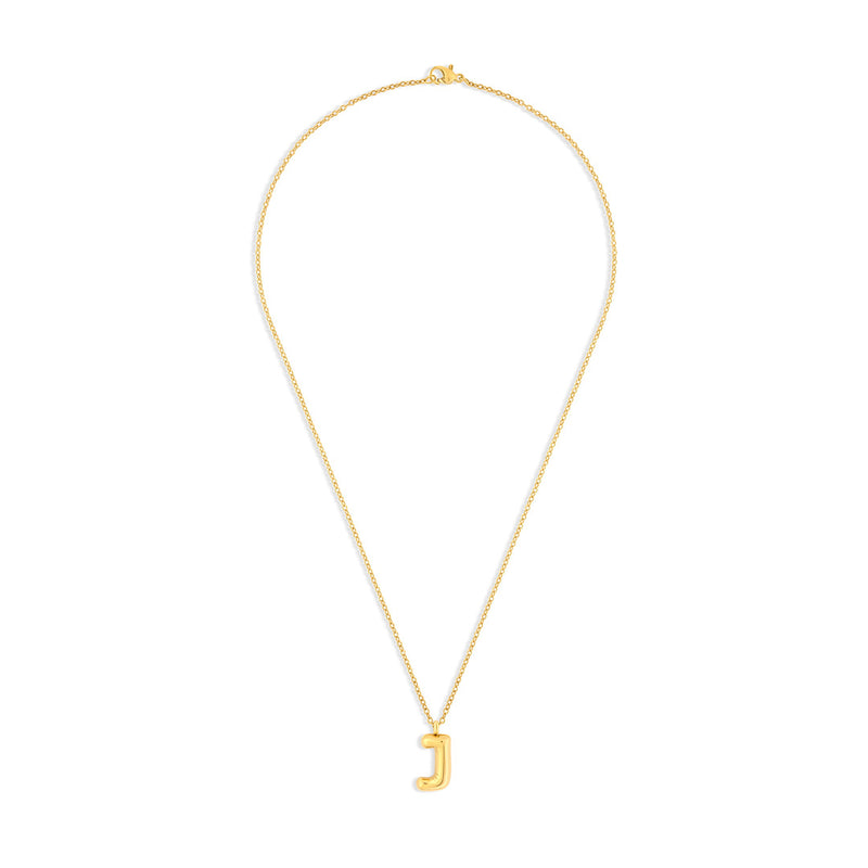 Amori Mary Initial Pendant Gold - J