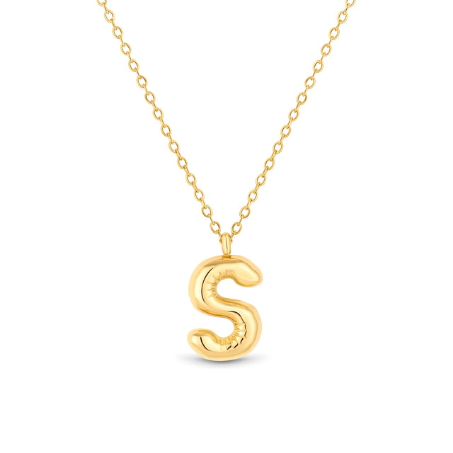 Amori Mary Initial Pendant Gold - S