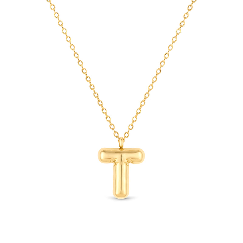 Amori Mary Initial Pendant Gold - T