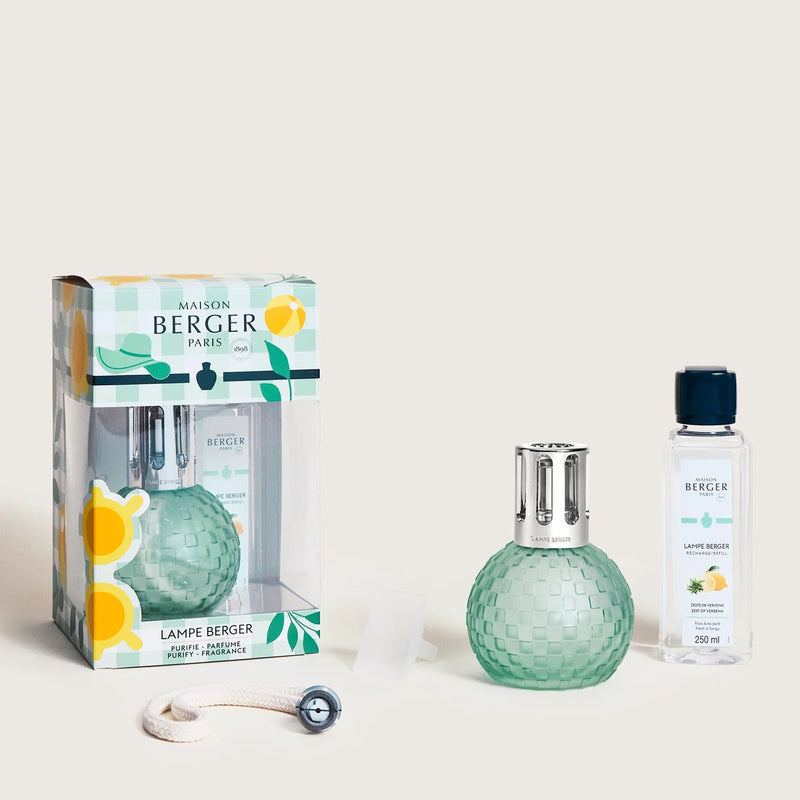 Zest of Verbena Disco Estivale Green Lamp Berger Gift Pack