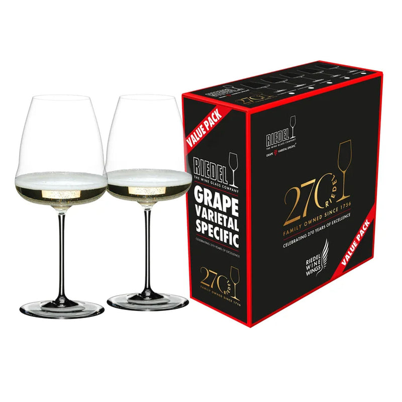Riedel Winewings 270th Anniversary Champagne Wine Glasses, Set of 2