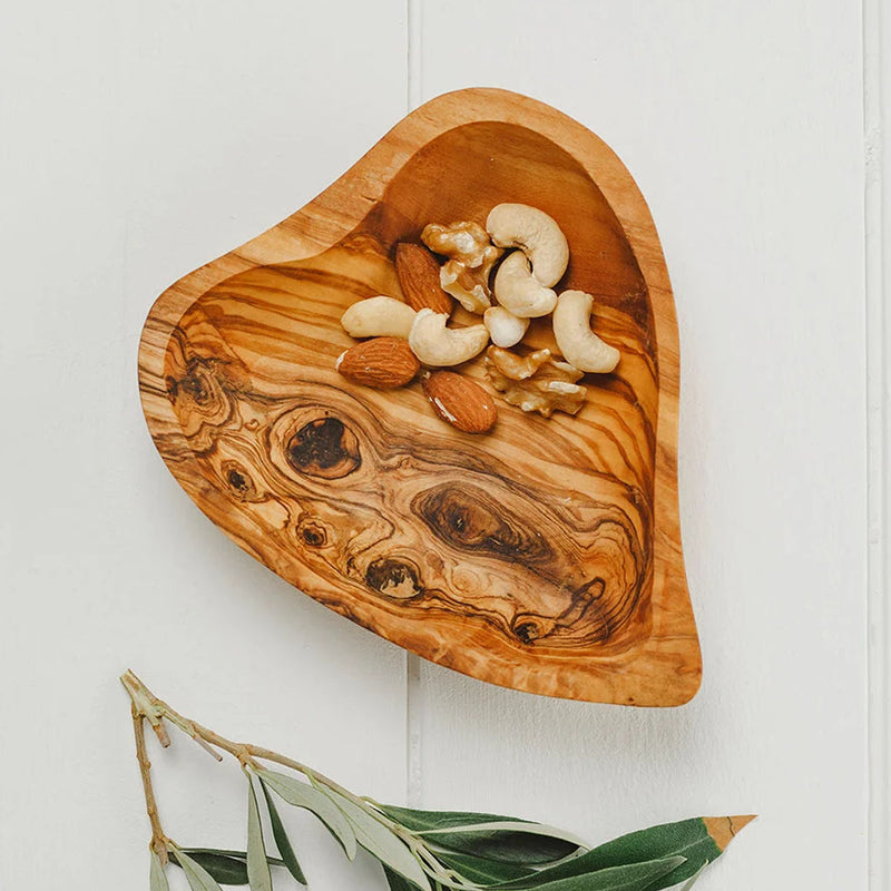 Selbrae House Olive Wood Heart Shaped Dish