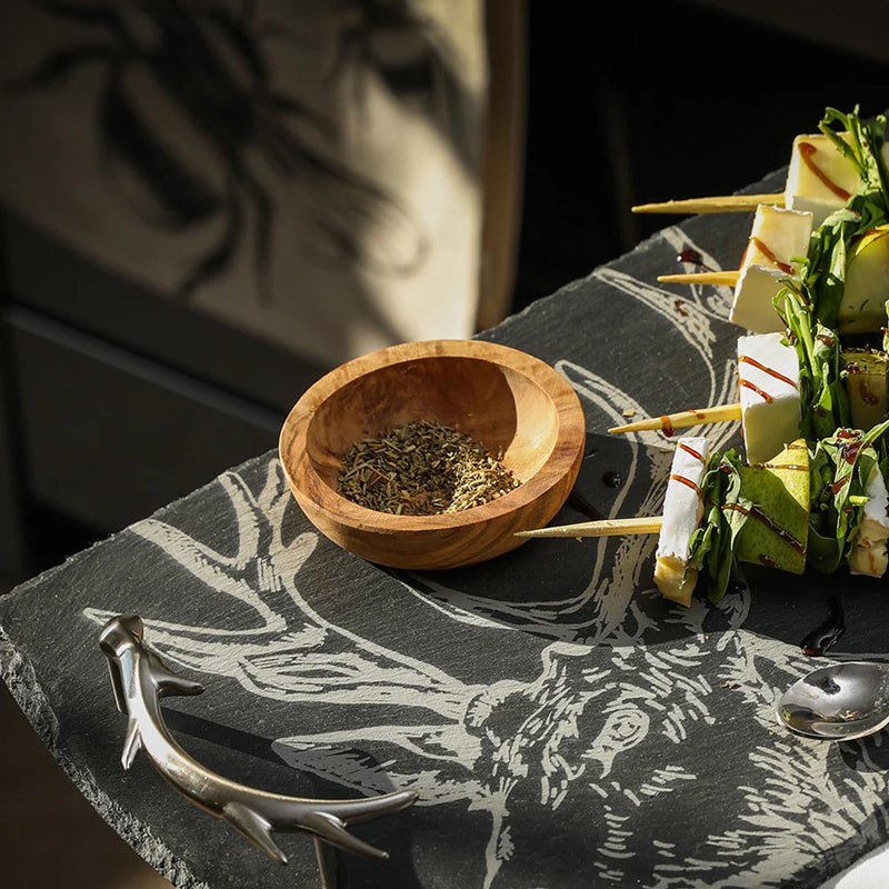 Selbrae House Olive Wood Round Dipping Bowl
