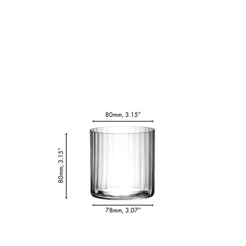 Riedel O Wine Tumbler H20 Optic All Purpose Tumblers, Set of 2