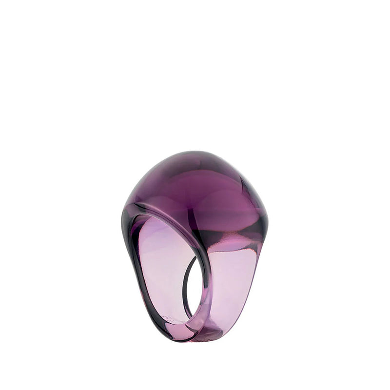 Lalique Cabochon Purple Ring, Size 55