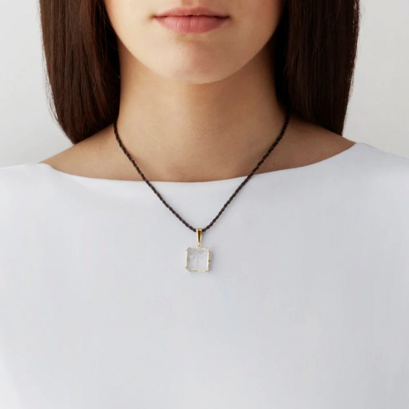 Lalique Arethuse Pendant, Clear Crystal, Gold Plated