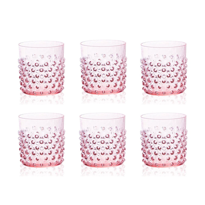 Klimchi Rosaline Hobnail Whiskey Glasses, Set of 6