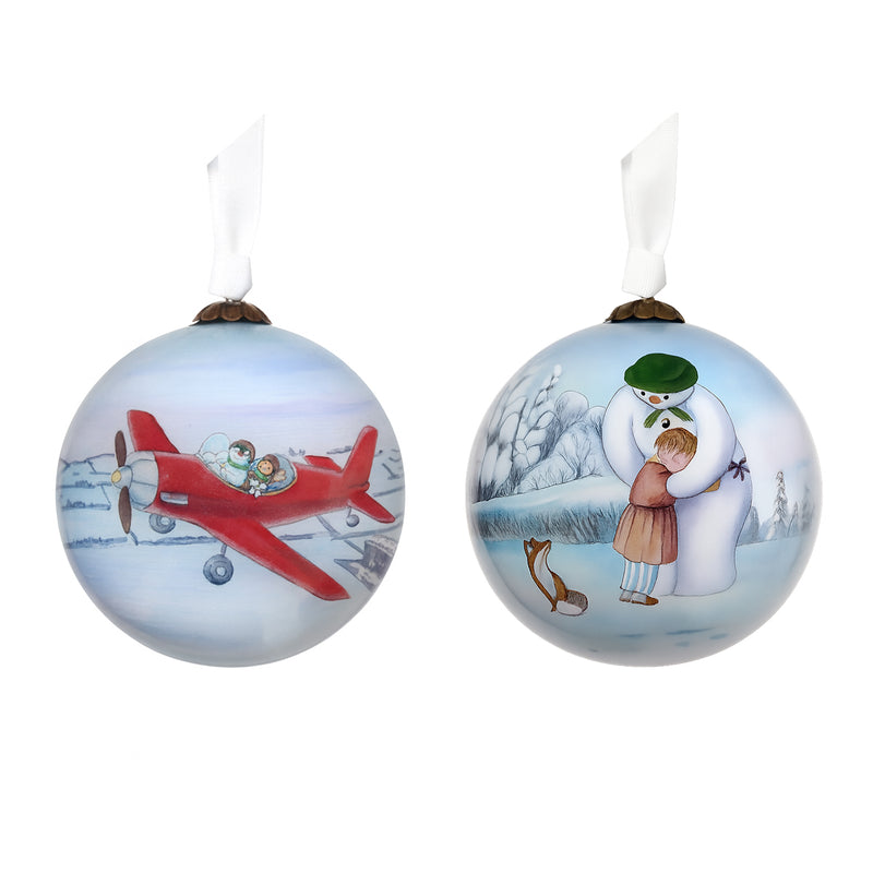 The Snowman Set of 2, Christmas Decoration, The Snowman by Tom Martin