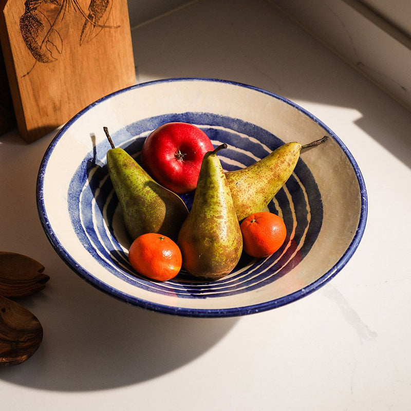 Selbrae House Ceramic Serving Bowl, Large, Stripe