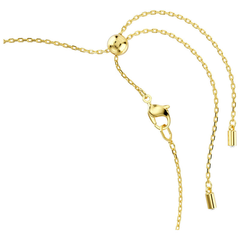 Swarovsli Idyllia necklace, Crystal pearl, Mixed cuts, Flower, Multicolored, Gold-tone plated