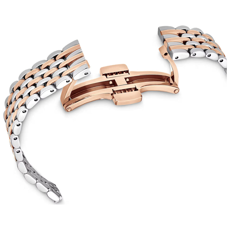 Swarovski Crystalline aura watch, Swiss Made, Metal bracelet, Rose gold tone, Mixed metal finish