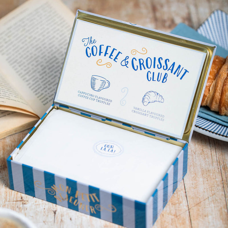 The Chocolate Gift Company Coffee and Croissant Truffle Tin