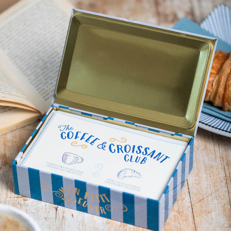 The Chocolate Gift Company Coffee and Croissant Truffle Tin