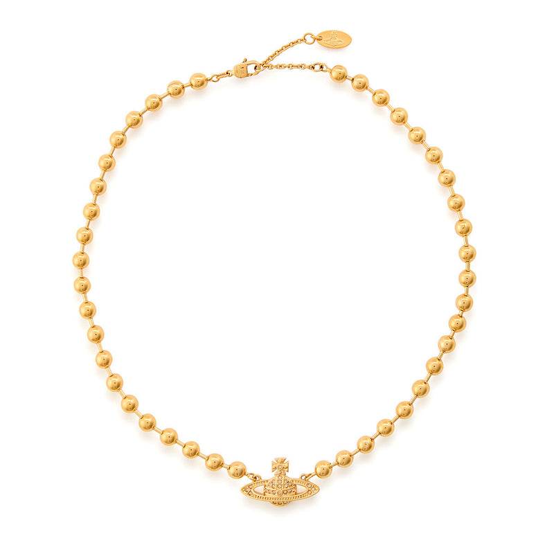 Vivienne Westwood Thames Mini Bas Relief Choker, Gold Plated