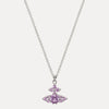 Vivienne Westwood Feodorita Silver/Lavender Pendant, Rhodium Plated