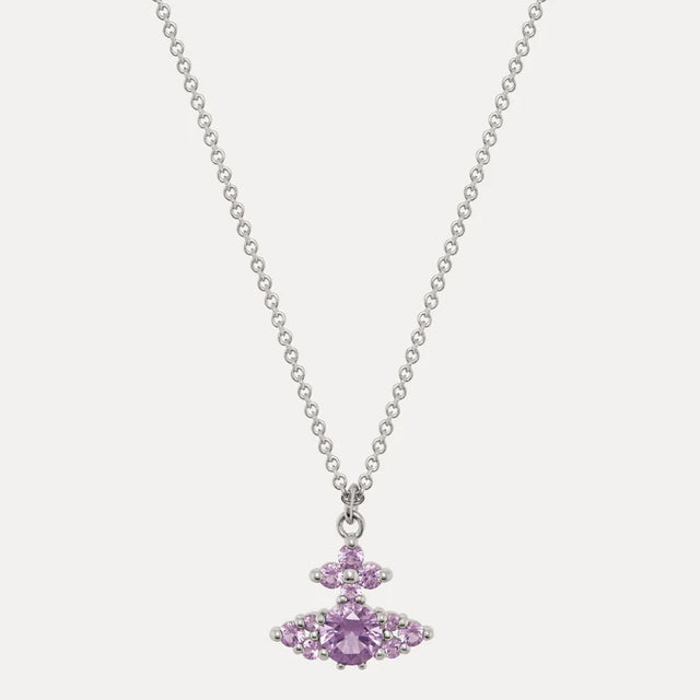 Vivienne Westwood Feodorita Silver/Lavender Pendant, Rhodium Plated