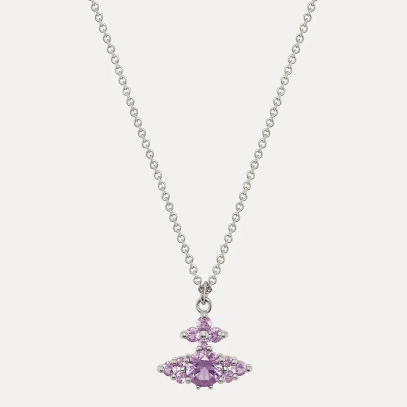 Vivienne Westwood Feodorita Silver/Lavender Pendant, Rhodium Plated