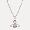 Vivienne Westwood Mayfair Silver/Pink Pendant, Rhodium Plated