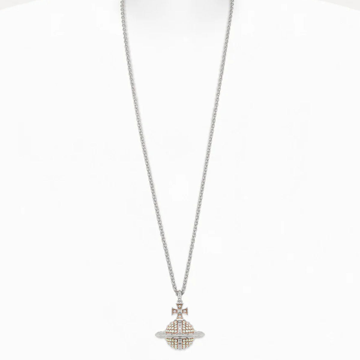 Vivienne Westwood Olympia Creamrose Pearl Pendant, Platinum Plated
