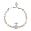 Vivienne Westwood Olympia Pearl Bracelet, Rhodium Plated