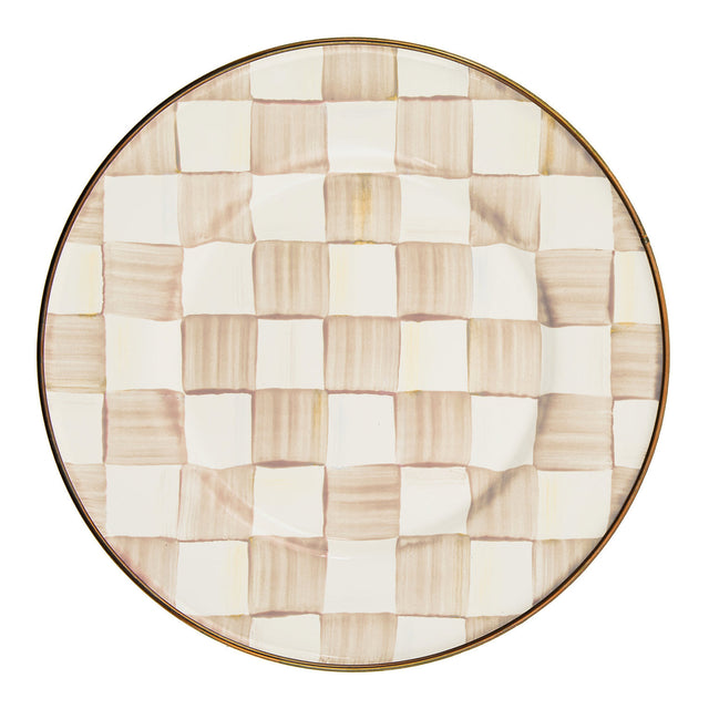 Mackenzie-Childs Mocha Check Salad Plate