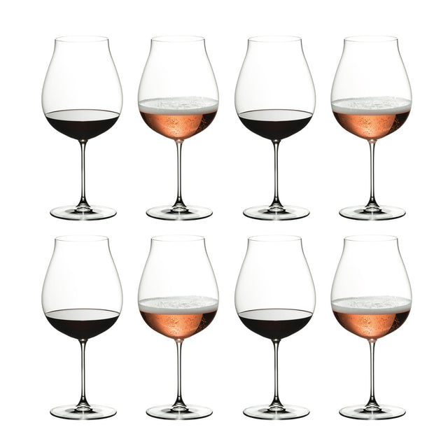 Riedel Veritas New World Pinot Noir / Nebbiolo / Rose Champagne Glasses, Set of 8