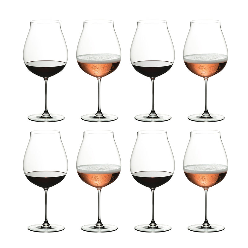 Riedel Veritas New World Pinot Noir / Nebbiolo / Rose Champagne Glasses, Set of 8