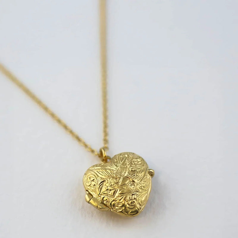 Alex Monroe Victoriana Keepsake Heart Locket, Gold Plated