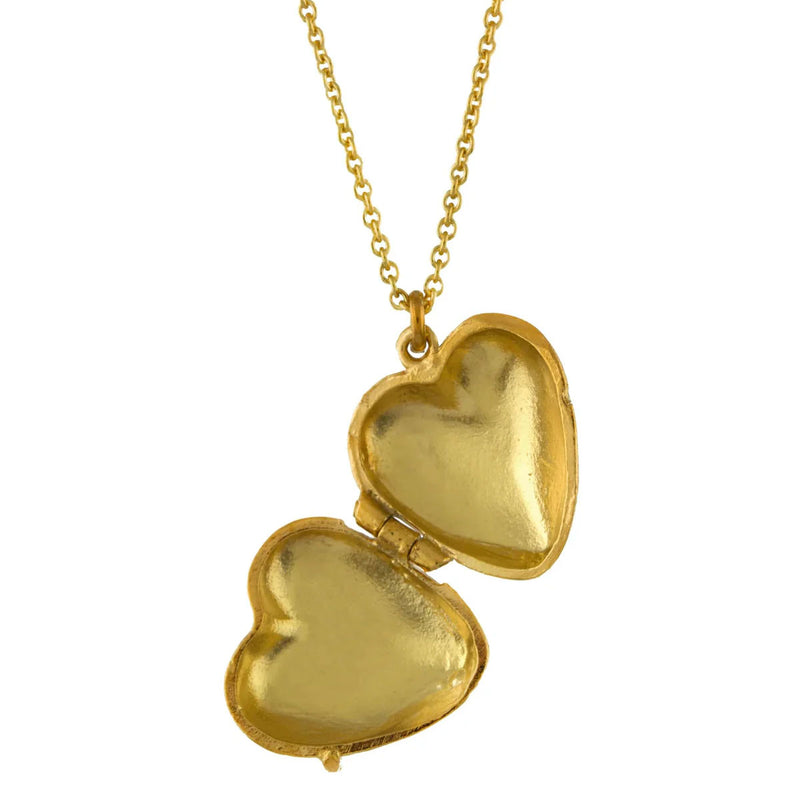 Alex Monroe Victoriana Keepsake Heart Locket, Gold Plated