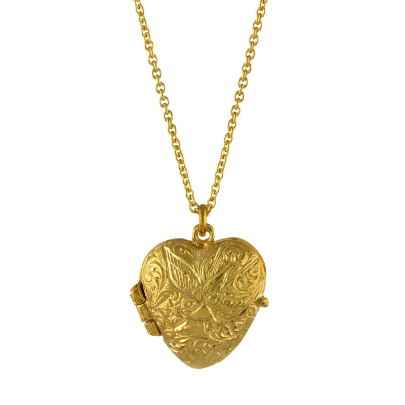 Alex Monroe Victoriana Keepsake Heart Locket, Gold Plated