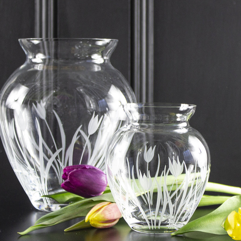 Royal Scot Crystal Wild Tulip Small Posy Vase, 120mm