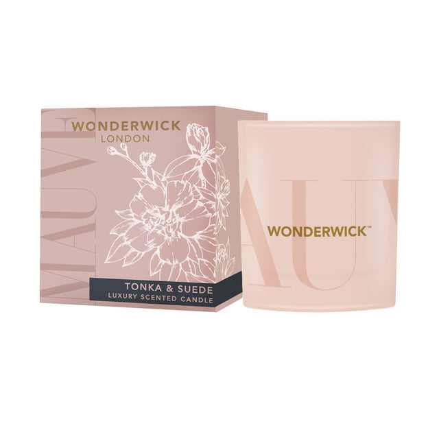 Wonderwick Mauve Tonka & Suede Glass Candle