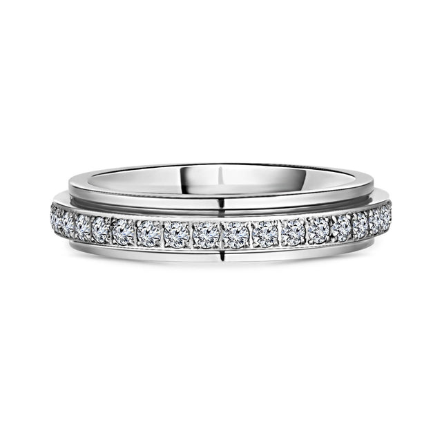 Amori Abstract Ring, Silver, Size 6