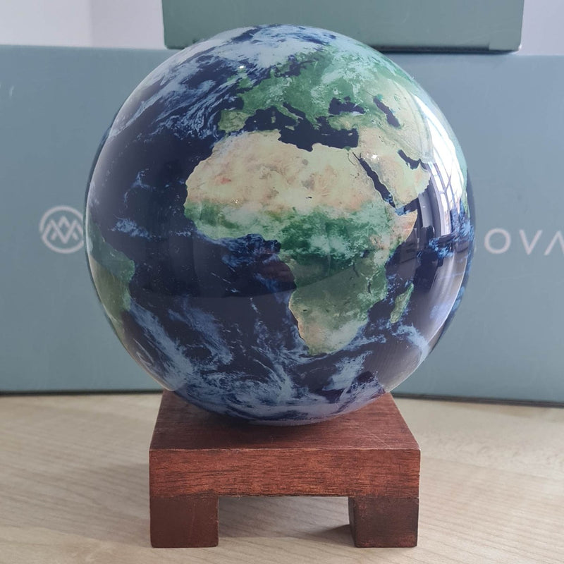 Square Cherry Wood 4.5 Inch Globe Base