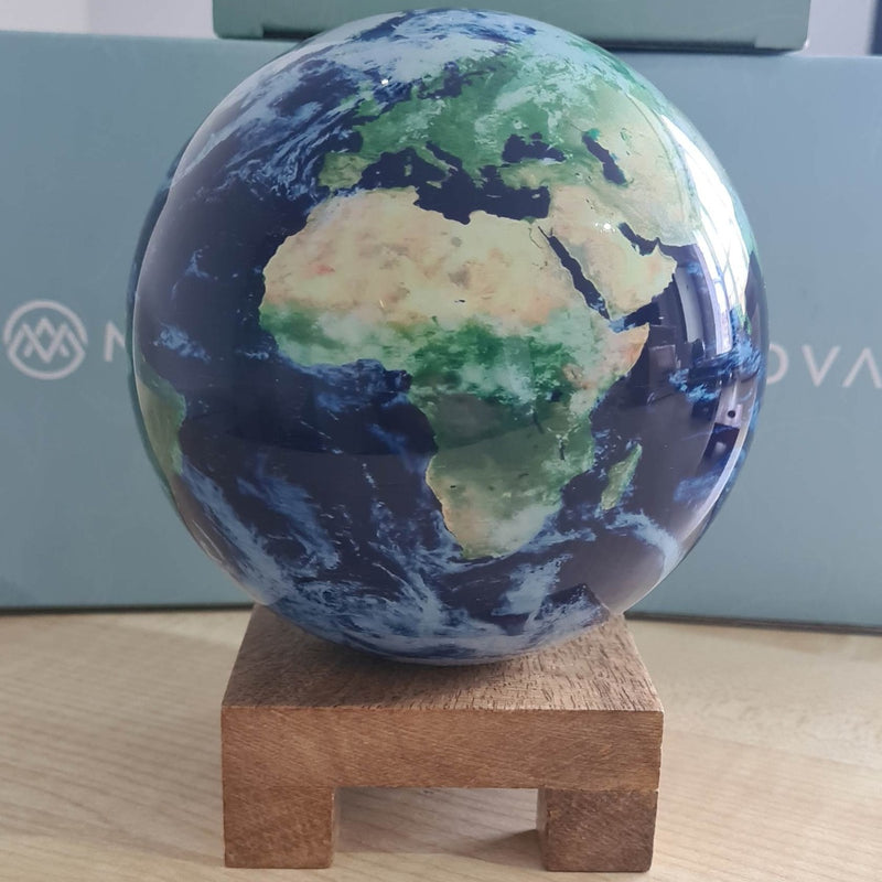 Square Natural Wood 4.5 Inch Globe Base