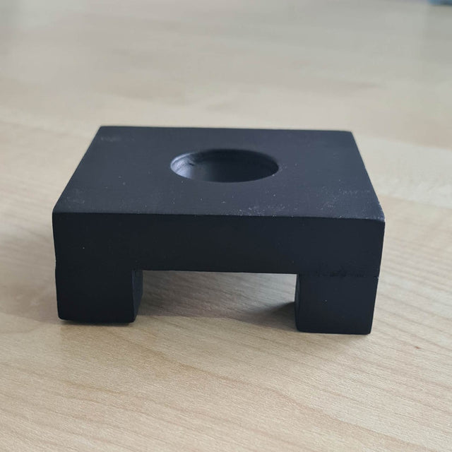 Square Black Wood 4.5 Inch Globe Base
