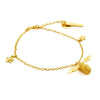 Alex Monroe Baby Bee Charm Bracelet, Gold Plated