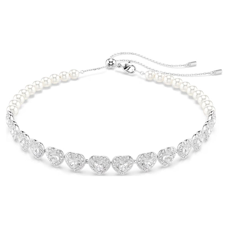 Swarovski x Ariana Grande Capsule Angelic Choker, White, Rhodium Plated