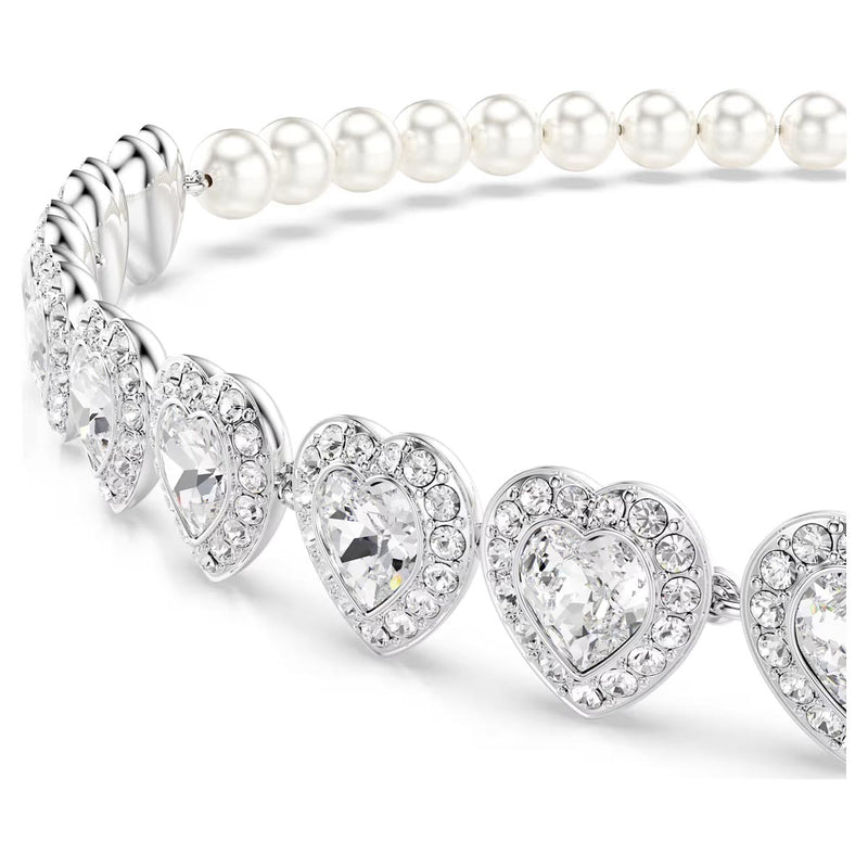 Swarovski x Ariana Grande Capsule Angelic Choker, White, Rhodium Plated