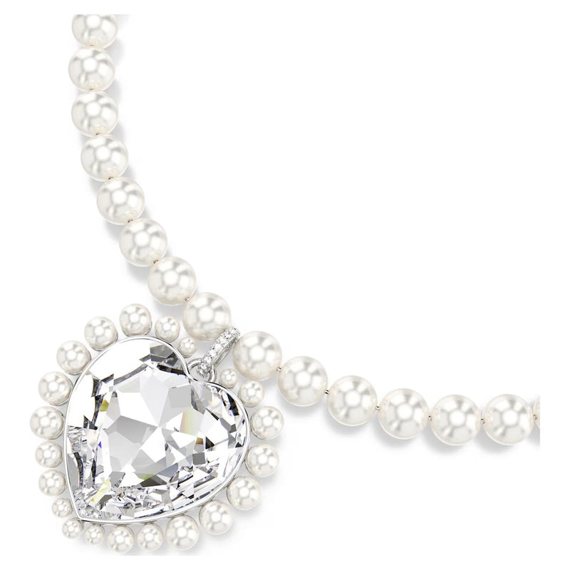 Swarovski x Ariana Grande Capsule Pearl Pendant, White, Rhodium Plated