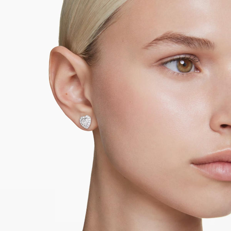 Swarovski x Ariana Grande Capsule Angelic Earrings, White, Rhodium Plated