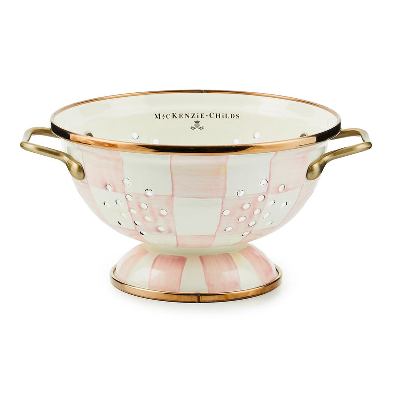 Mackenzie-Childs Rosy Check Small Colander