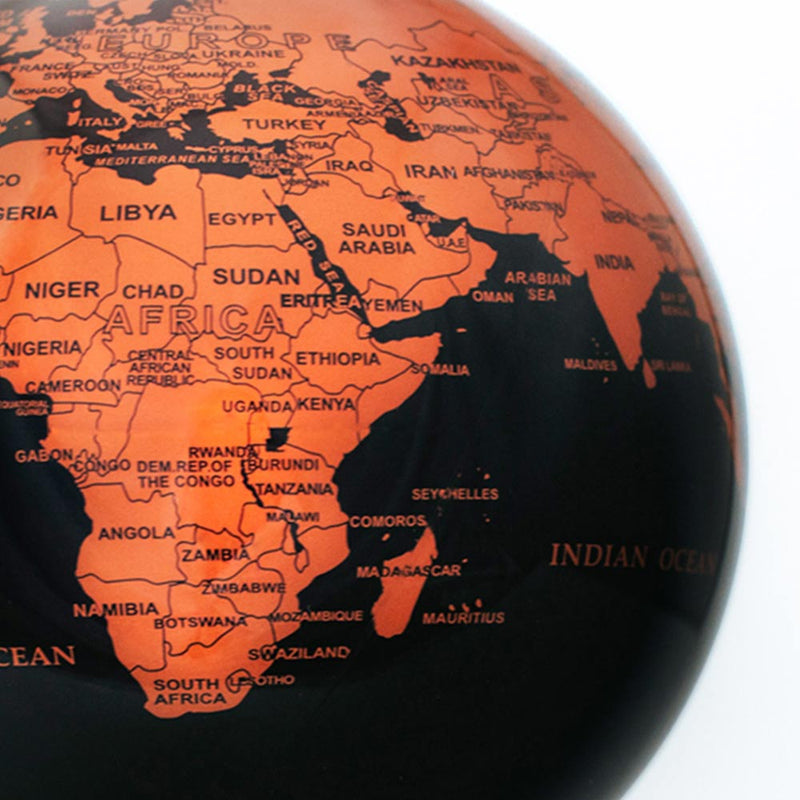 Mova Globe Black and Copper 4.5 inch - Close up
