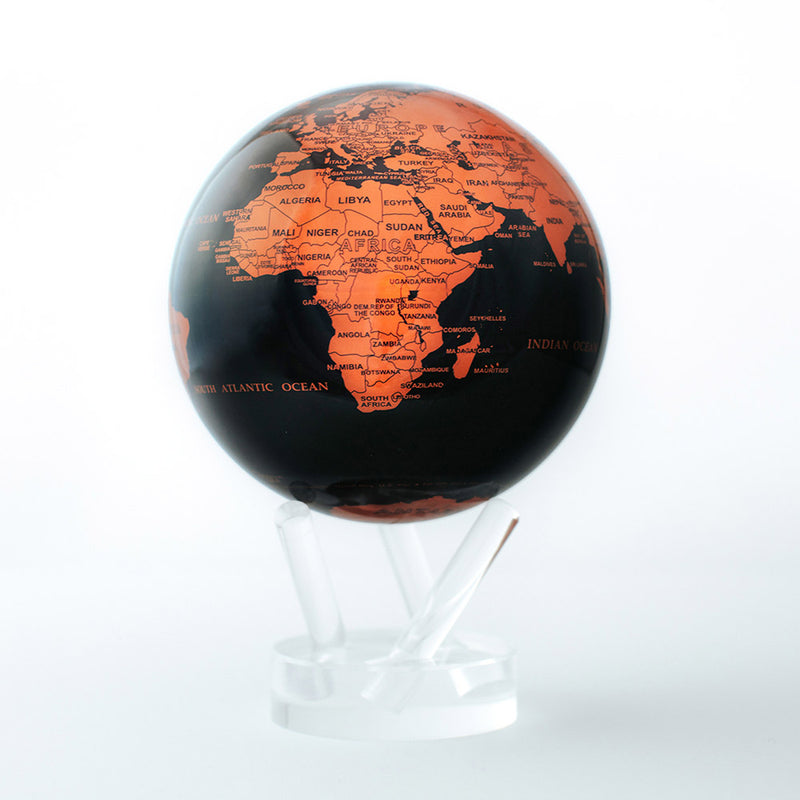 Black and Copper Mova Globe 4.5 inch