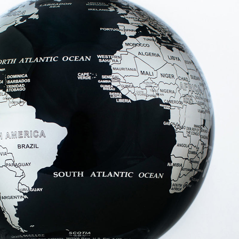 Mova Globe Black and Silver 6 inch - Close up
