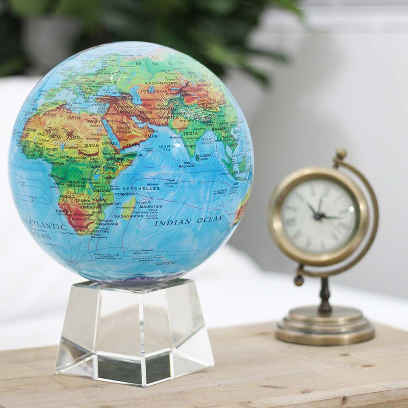 Blue Relief Map Mova Globe 6 inch