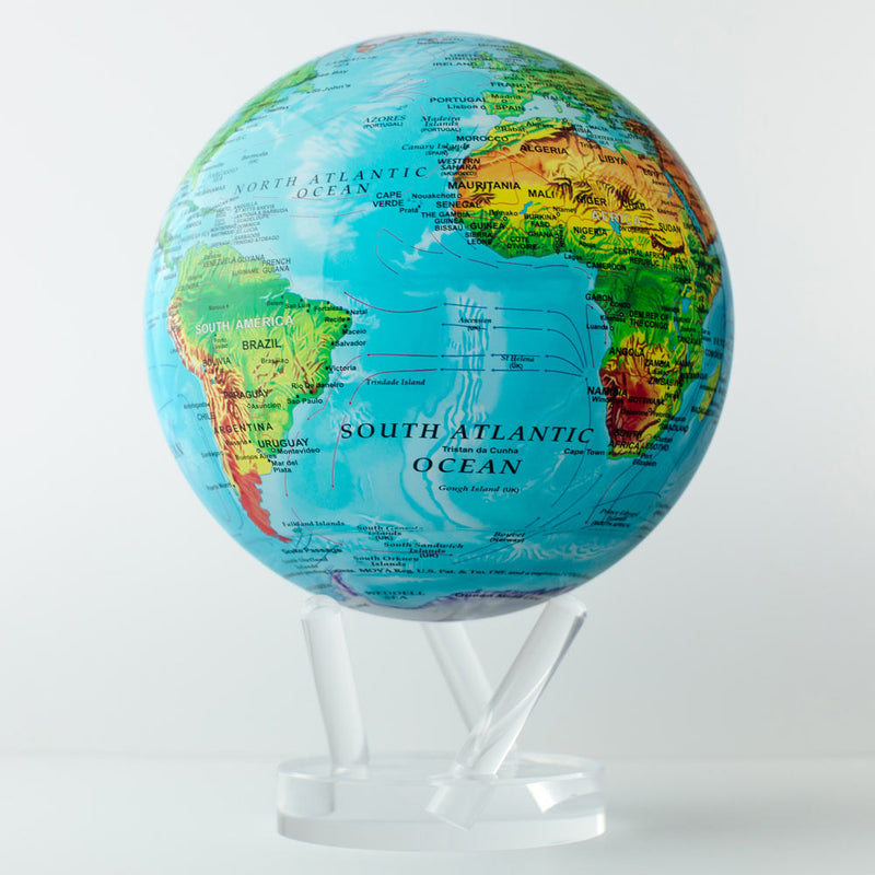 Blue Relief Map Mova Globe 8.5 inch