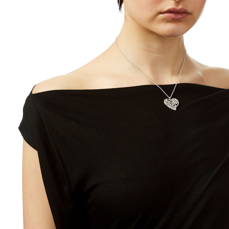 Vivienne Westwood Giuseppa Silver Pendant, Rhodium Plated